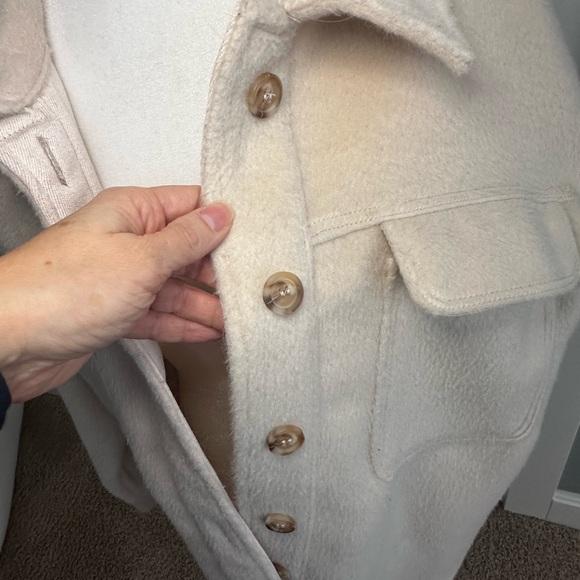 La Hearts Cream Button-Up Jacket - Picture 6 of 9